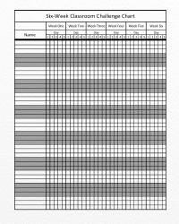 Dusted Off and Ready - Six Week Challenge, Classroom Chart